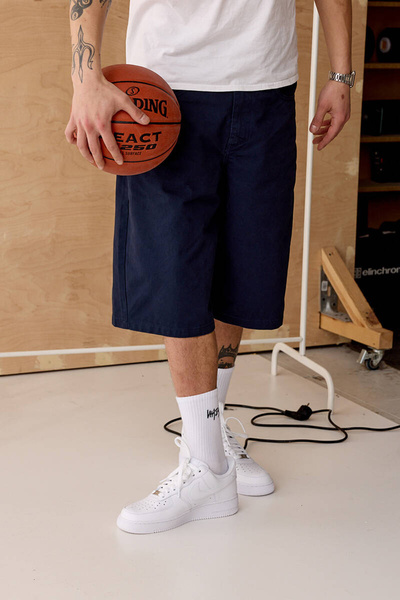 Mass DNM szorty Slang Shorts baggy fit - granatowe