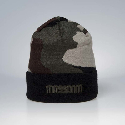 Mass DNM czapka zimowa Half Camo Beanie woodland camo