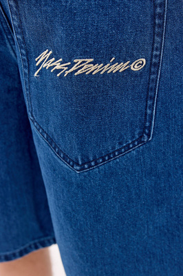 Mass DNM szorty Initials Jeans Shorts loose fit - niebieskie