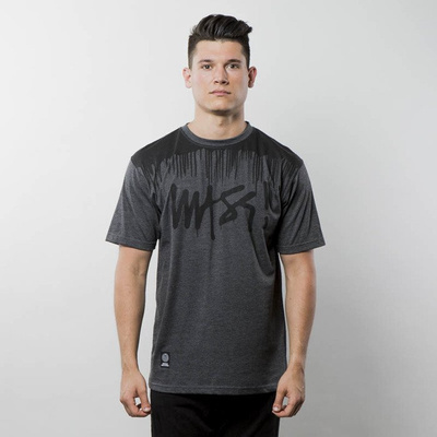 Koszulka Mass Denim T-shirt Drip Top - dark heather grey