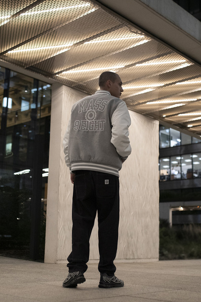 Mass DNM kurtka Jacket Athletic Baseball - jasnoszara