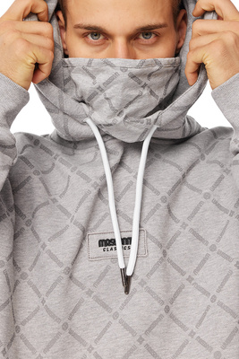 Mass DNM bluza Sweatshirt Monogram Hoody szara