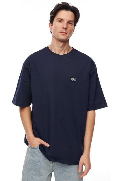 Koszulka Mass Denim Signature Patch T-shirt - granatowa