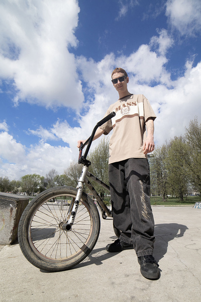 Mass DNM spodnie Jeans Initials Extra Baggy Fit - sprane czarne