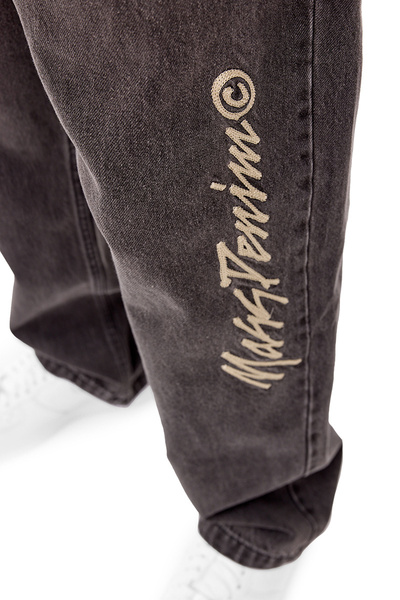 Mass DNM spodnie Jeans Initials Extra Baggy Fit - sprane czarne