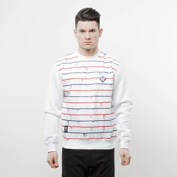 Mass Denim bluza crewneck Dripline white