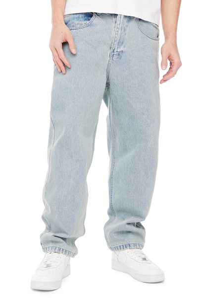 Mass DNM spodnie Jeans Slang Baggy Fit - jasnoniebieskie