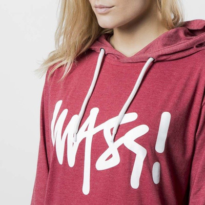 Mass DNM koszulka damska Longsleeve Hoody Signature WMNS - heather claret
