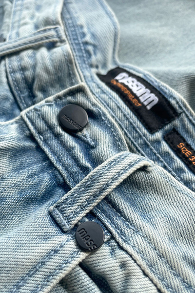 Mass DNM spodnie Wall Jeans Extra baggy Fit - jasnoniebieskie