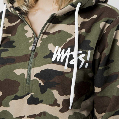 Mass DNM damska bluza Sweatshirt Hoody Half Zip Signature WMNS - woodland camo