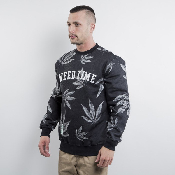 Mass Denim bluza crewneck Blvck Weed crewneck black
