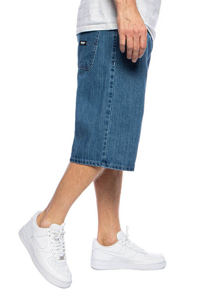 Mass DNM szorty Block Jeans Shorts baggy fit - niebieskie