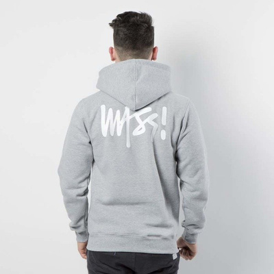 Mass DNM bluza Sweatshirt Hoody Half Zip Signature - light heather grey