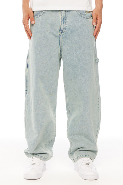 Mass DNM spodnie Crown Jeans Extra baggy Fit - jasnoniebieskie