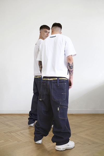 Mass DNM spodnie Jeans Chino Original Baggy Fit - granatowe