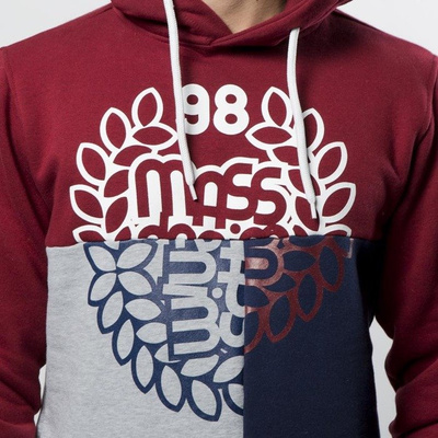 Mass DNM bluza Sweatshirt Hoody Puzzle - claret