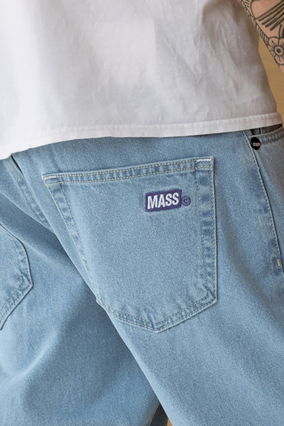 Mass DNM szorty Box Jeans Shorts relax fit - jasnoniebieskie