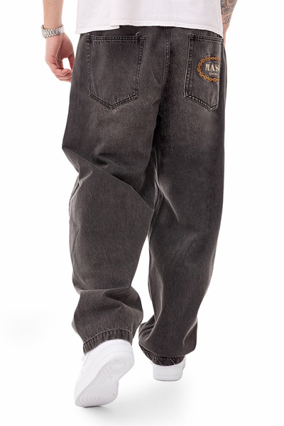 Mass DNM spodnie Jeans Round Two Extra Baggy Fit - sprane czarne