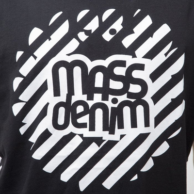 Mass Denim koszulka t-shirt Stripes Logo black