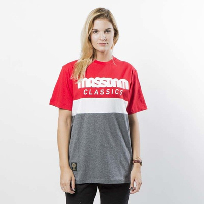 Mass DNM koszulka damska T-shirt Respect WMNS - red / dark heather grey