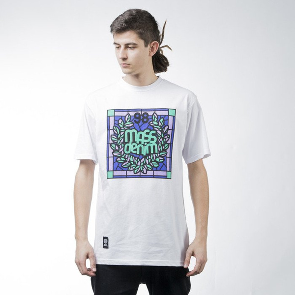 Mass Denim t-shirt koszulka Glassy white