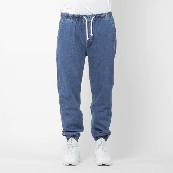 Mass Denim spodnie joggers jeans Drop loose fit blue