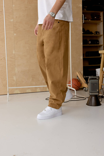 Mass DNM spodnie Pants Slang Baggy Fit - brązowe