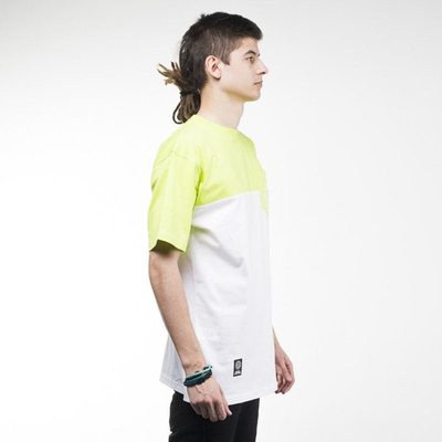 Mass Denim koszulka t-shirt Pocket Base white / toxic green