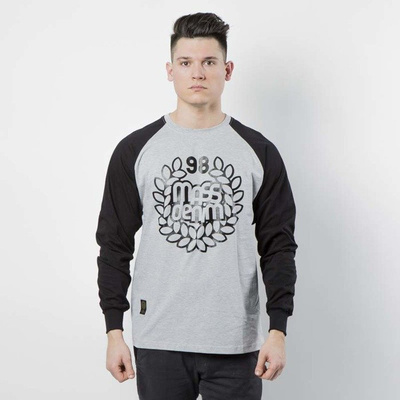 Mass DNM koszulka Longsleeve Base Reglan - light heather grey / black