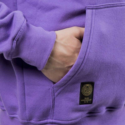 Mass DNM bluza Signature SL Embroidered Sweatshirt Hoody - purple LIMITED EDITION 
