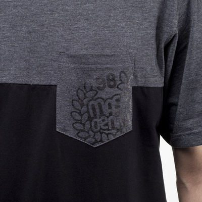 Mass Denim koszulka t-shirt Pocket Base black / dark heather grey