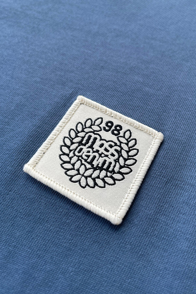 Mass Denim Patch T-shirt stalowa