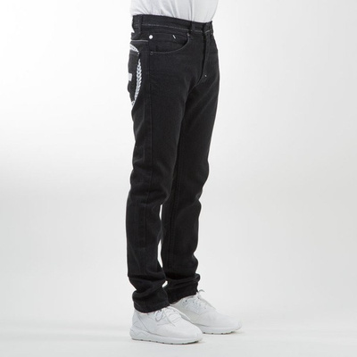 Mass Denim spodnie Jeans Ring tapered fit rinse black