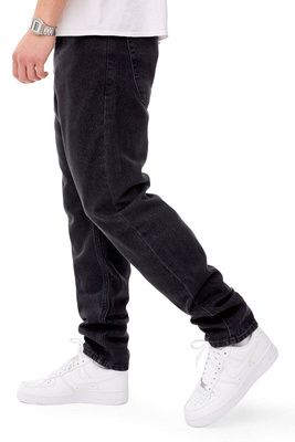 Mass DNM spodnie Signature 2.0 Jeans Tapered Fit - sprane czarne