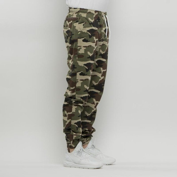 Spodnie Mass Denim Signature Joggers Sneaker Fit - woodland camo