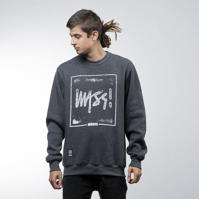 Mass Denim bluza sweatshirt Stamp crewneck dark heather grey