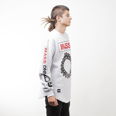 Mass Denim BLAKK bluza sweatshirt Conversion Long crewneck extra light heather grey