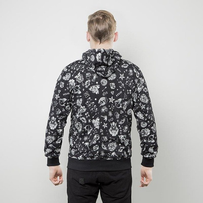 Mass Denim bluza hoody Tattoo Zip black