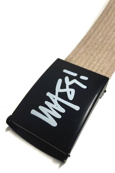 Mass DNM pasek Belt Signature - beżowy