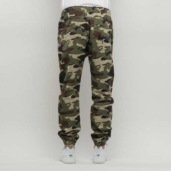 Spodnie Mass Denim Signature Joggers Sneaker Fit - woodland camo