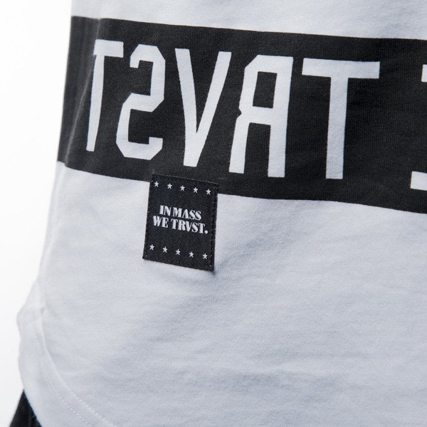 Mass Denim t-shirt koszulka Dyme long fit white BLAKK