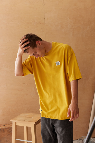 Mass Denim Patch T-shirt żółta