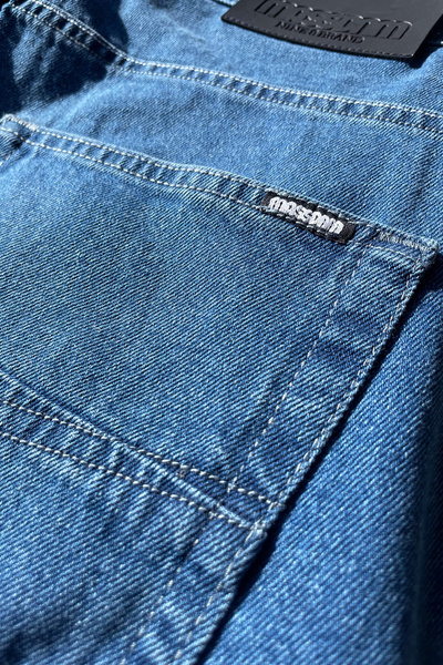 Mass DNM spodnie Jeans Slang Baggy Fit - niebieskie