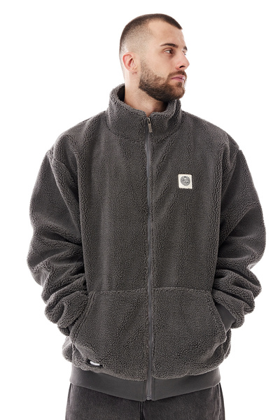 Mass DNM kurtka Patch Teddy Zip Jacket - szara