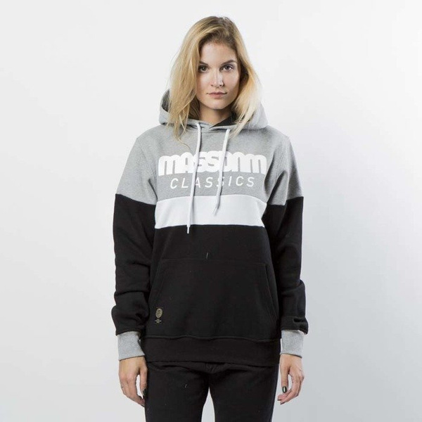 Mass DNM bluza damska Sweatshirt Hoody Respect WMNS - light heather grey / black