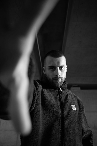 Mass DNM kurtka Patch Teddy Zip Jacket - szara