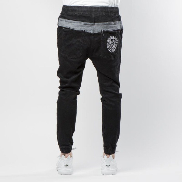 Mass DNM spodnie Fang Joggers Jeans Trap Fit - black