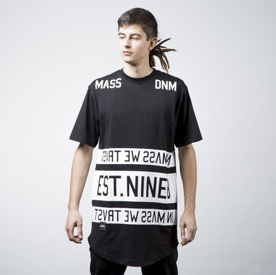 Mass Denim t-shirt koszulka Dyme long fit black BLAKK