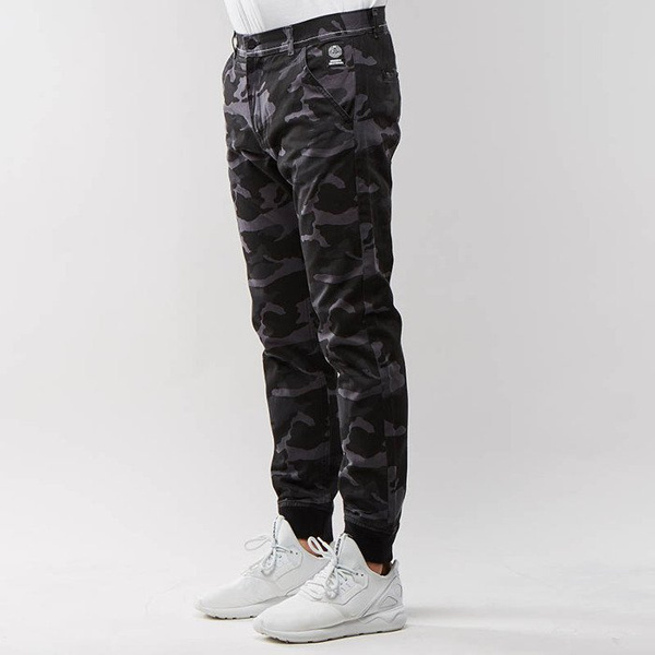 Mass DNM spodnie Classics Joggers Chino Sneaker Fit - black camo