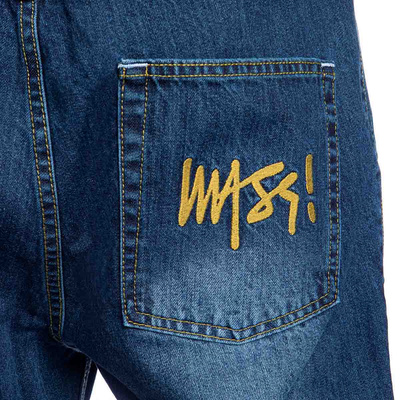 Mass DNM spodnie Joggers Jeans Signature Sneaker Fit - ciemnoniebieski